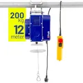 Pallit Seilwinde Elektrisch 230v 100/200 kg Tragkraft 12m Hubhöhe Stahlseil inkl. Kabelfernbedienung 1,5 m Kabellänge MOBILE Seilzug elektrisch Seilhebezug Hebezug