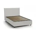 Quadratisches Und Halbes Bett Assia, Containerbett Mit Kunstlederbezug, 100% Made In Italy, Frontöffnung, Passend Für Matratze Cm 120x200, Weiß - Talamo Italia