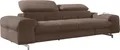 COTTA 3-Sitzer Chef, Big-Sofa mit Kopfteilverstellung, edle Metallkufen
