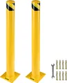 VEVOR Zwei 122 cm Parkplatz-Sicherheitspoller Parkschrankenpfosten, 20 x 20 cm Parkbarriere Parkpfosten, Parkpfosten Verkehrsstraßenröhre Stange, Geeignet für Innen- und Außenbereiche, Parkplätze