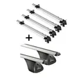 VDP Dachträger, 4x Fahrradträger Bike Pro + Dachträger Original kompatibel mit Opel Zafira Cosmo 5 Türer 2007-2011