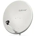 DUR-line MDA 80 Hellgrau - Digiatale 1 Teilnehmer Satellitenschüssel Komplett-An...