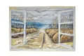 3D Metallbild Meerblick 120 x 80 cm, Holz / Stahlblech