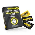 DENKRIESEN Stadt Land VOLLPFOSTEN® Levels – BVB Edition | 60 Karten | ab 12 Jahren | ca. 30 min | 2-6 Spieler | Borussia Dortmund Fan Spiel | Stadt Land Fluss BVB