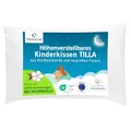 Third of Life Kinder Kissen 40x60, Oekotex-Zertifiziert, Höhenverstellbares Kinderkissen ab 3 Jahre, Kinderkopfkissen TILLA, Weiches Kopfkissen mit Bio-Baumwolle