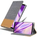 Cadorabo Hülle kompatibel mit Samsung Galaxy S8 aus Premium Jeans und Kunst Leder Flip Klappbare Stoßfeste Magnetische [Standfunktion] [Kartenfächern] Cover Hülle für Galaxy S8 Tasche in Grau