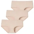 Schiesser Damen Panty Invisible Cotton 3er Pack, Größe:44, Farbe:Nude (410)