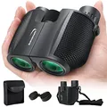 Aurosports Fernglas 10x25 Kompakt Ferngläser Kinder Erwachsene - Fernglas Klein Nachtsicht Schwachem Licht Klare Faltbares - Ideal für Outdoor Sportspiele Vogelbeobachtung Reisen Jagd Konzerte