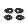 Blinker Montageplatten Highsider Smart schwarz, ABS, 36x25 mm, Ø 10 mm, Ducati