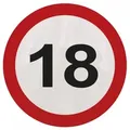 18. Geburtstag Verkehrsschild 20 Servietten