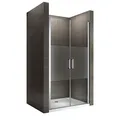 i-flair Duschtür LARA 86x180 cm Verstellbereich von 86-89 cm, Höhe: 180 cm, Duschabtrennung aus 6 mm teilsatiniertem ESG Sicherheitsglas mit Nanobeschichtung und Edelstahlgriffe - Alle Größen NM
