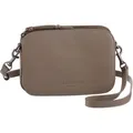 Umhängetasche LIEBESKIND BERLIN "Crossbody CARRY OVER HARRIS", Damen, Gr. B/H/T: 20,5cm x 14,5cm x 7cm, grau (neutral gray), Leder, Taschen, Mini Bag, Schultertasche, Handtasche Damen