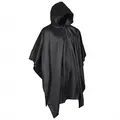 MIL-TEC Poncho Mit Kapuze Vielseitig Wasserabweisend Mit Netztasche Schwarz