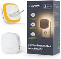AUVON 2 Stück Nachtlicht Steckdose Dimmbar Bewegungssensor Flur Schlafzimmer