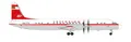 herpa Modellflugzeug Interflug Ilyushin IL-18 – DM-STO, Miniatur im Maßstab 1:200, Sammlerstück, Modell ohne Standfuß, Metall