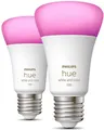 Philips Hue LED-Leuchtmittel White & Col. Amb. E27 Doppelpack 2x800lm 75W, E27, 1 St., Farbwechsler, Warmweiß