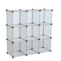 ESTEXO Regalsystem Würfelregal Steckregal 9 Fächer Stufenregal DIY Kunststoff Regal Stecksystem Bücherregal