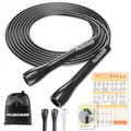 Springseil Verstellbares für Speed Skipping, PVC Springseil Erwachsene Fitness für Damen und Herren, 3M Leichtes Mit Trainingsposter und ABS Rutschfester Griff