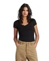 G-STAR RAW Damen Basic V-Neck Cap Sleeve T-Shirt