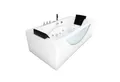 AcquaVapore Whirlpool-Badewanne Whirlpool Badewanne Eckwanne Wanne W81-C-ALL 180x90cm, (1-tlg), mit Ablaufgarnitur