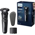 Philips Shaver Series 5000 Elektrischer Nass- und Trockenrasierer mit SkinIQ Technologie - Schwarz/Blau