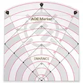 ENHANCE 60ft Spell AOE Template - DND Area of Effect Marker für 1" Battle Grid Mat oder gitterloses Gelände - Verbessertes Messwerkzeug mit 60' Radii, 80' Cube - Perfekt für Tabletop RPG DM