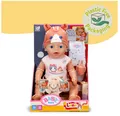 Baby Born Lena in Strampler mit Katzenmotiv, 36 cm große Puppe mit 7 Funkti ...
