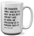 XL Tasse Schwester Geschenk von Schwester Geburtstag Weihnachten Mädchen Frauen
