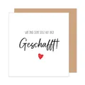 Edition Seidel Premium quadratische Glückwunschkarte zur bestandenen Prüfung mit Umschlag. Grußkarte Karte mit Spruch Abschluss Feier Abitur Studium Abi Matura Master Bachelor (PRQ106 SW025)