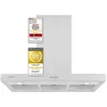 Exquisit Dunstabzugshaube FKH90-2.1 Inox | Kaminhaube | Energieeffizienzklasse C | Inox | 90cm breit | Wandmontag | Aktivkohlefilter - Silber