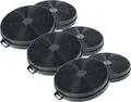 vhbw 6x Aktivkohlefilter kompatibel mit Constructa CD 66151, CD 66190, CD 66191, CD66190, CD66191, CD 66150, CD66151 Dunstabzugshaube - 20,2 cm