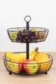Auroni Etagere Infinite 2 Etagen schwarz matt  Obstkorb H=33 cm D= 29 cm Schale
