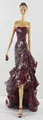 Beauty Figur Deko Modefigur Modepuppe Dame rotes Kleid aus Resin H 35 cm