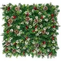 KARAT Pflanzenwand Festive Dekorative Kunstpflanzenwand für Weihnachten 50 x 50 cm