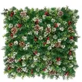 FLOORDIREKT Pflanzenwand Festive - Natürliches, pflegefreies Kunstpflanzen-Panel - Sonnenbeständig & individuell erweiterbar - 50 × 50 cm