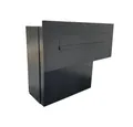 Letterbox24 Briefkasten FLAT Design Edelstahl Durchwurfbriefkasten FX-Serie in RAL (ohne Namensschild - Briefkasten in RAL 7016), Ohne Namensschild