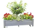 Pflanzkübel promadino Romantica Holz 78 x 38 x 34 cm grau