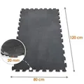 FLOORDIREKT Gummi Matte Lagama – Leichte Verlegung – Rutschhemmend & Wasserbeständig – 120 x 80 cm – Stärke 20 mm