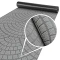 ANRO Teppich Läufer Küchenläufer Küchenteppich Läufer Flur Teppich Velours rutschfest waschbar für Flur, Schlafzimmer, Wohnzimmer, Küche Davis Grau 50 x 100cm