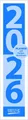 Korsch Kalender Streifenplaner Compact 2026 blau  Kalender