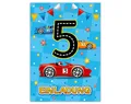 JUNAPACK Einladungskarten Auto zum 5. Kindergeburtstag Jungen Einladungen Rennauto, Einladungskarten mit einem Auto Motiv zum Geburtstag