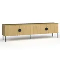 Ax Living Tv Schränke Brunelli 200 Cm Eiche Baltic Tv Lowboard 4-türig