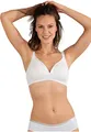 Naturana BH Damen ohne Bügel Cup A-D 100% Angenehm Dank extra Softer Schalen I BH ohne Bügel mit nahtlosen Cups - Ideal unter Blusen & T-Shirts Damen BH für maximalen Halt 90 Ecru A