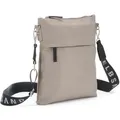 Umhängetasche ELBSAND "Schultertasche", Damen, Gr. B/H/T: 23cm x 25cm x 4cm, beige (sand), Polyester, unifarben, clean, Taschen, Minibag, Handtasche, Crossbody Bag VEGAN