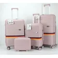 Heuer "NINA" Reisekoffer, Hartschalenkoffer, PP-Material, 20 Zoll - Rosa