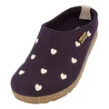 HAFLINGER Grizzly Cuoricini Filzpantoffel Herz Hausschuh Kork (Lavendel 90), Gr 42