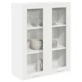 vidaXL Hängeschrank mit Speicher Weiß 80 x 31 x 100 cm Holzwerkstoff, Moderne Küchenschränke, rechteckig, viel Stauraum, langlebige Materialien, Coole Lösungen für Deine Wohnung