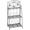 Outsunny Pflanzregal Gartenregal mit 3 Ebenen 44 x 25 x 96 cm