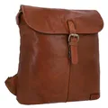 Gusti Kieran Rucksack Lederrucksack mit Reißverschluss und Schnalle diebstahlsicher Braun Leder Damen Herren