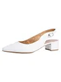 Tamaris Damen Sling Pump mit Blockabsatz Leder, weiß, 38 EU